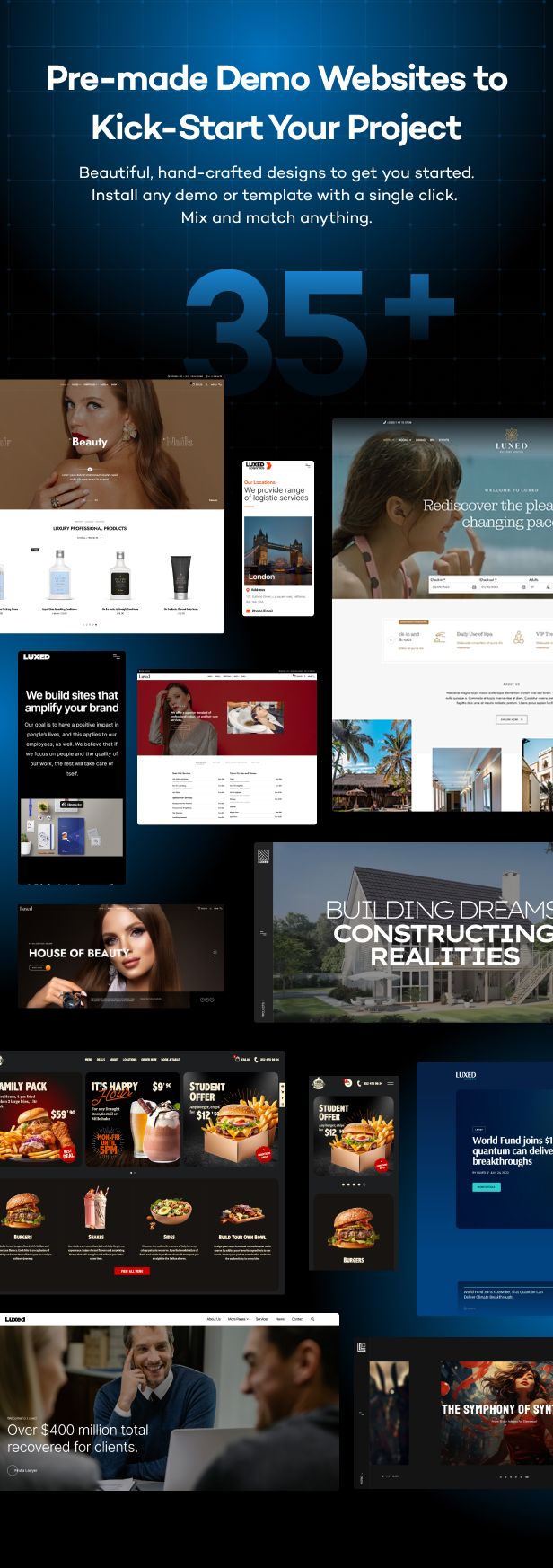 Luxed – Creative Multipurpose WordPress Theme - 6